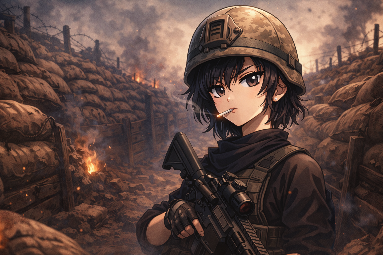 Anime trencher in the trenches banner